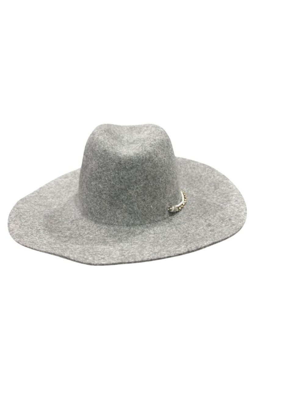 Eugenia Kim Gray Wool Fedora Hat With Embellished Band For Women - Picture 4 of 6